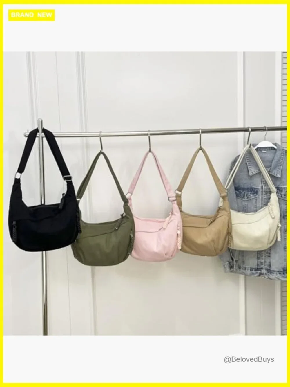 Corduroy Hobo Crossbody Tote Bag - Roomy & Lightweight